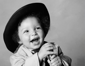 Antique-photo portrait of a Child